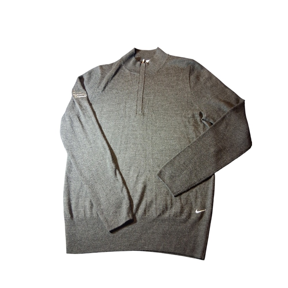 Nike Golf Tour Performance Merino Wool 1/4 Zip Sweater Gray Kingsmill Men XL